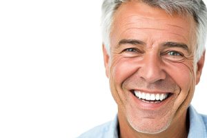 Smiling older man with bright teeth