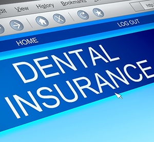 Dental insurance on computer screen