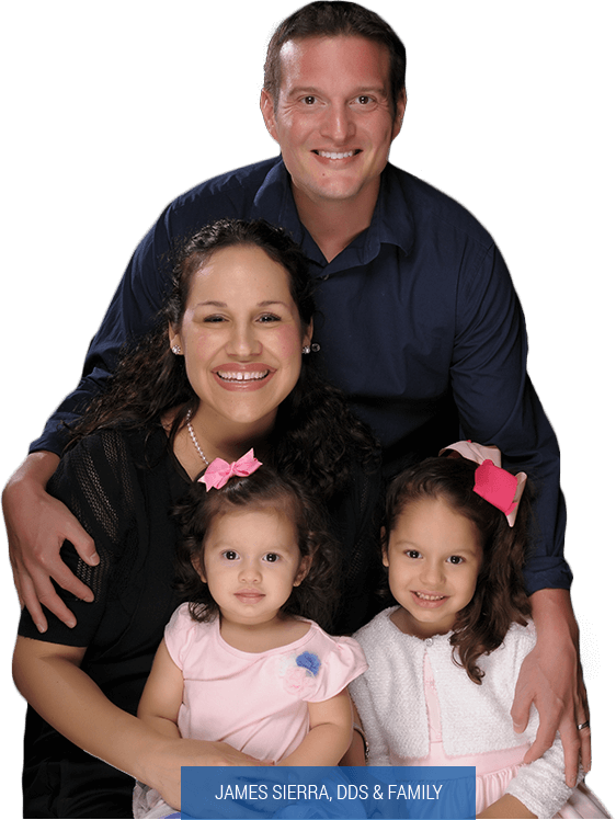 Friendswood dentist Dr. Sierra with his family