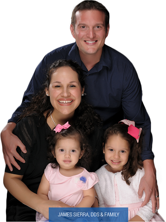 League City dentist Dr. Sierra with his family