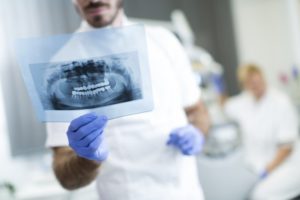 examining dental x-ray